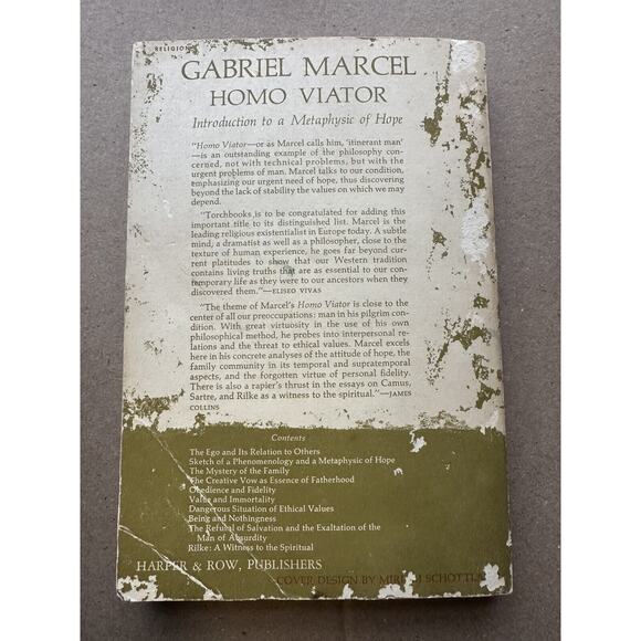 HOMO VIATOR; Marcel, Gabriel 1962 - Picture 5 of 5